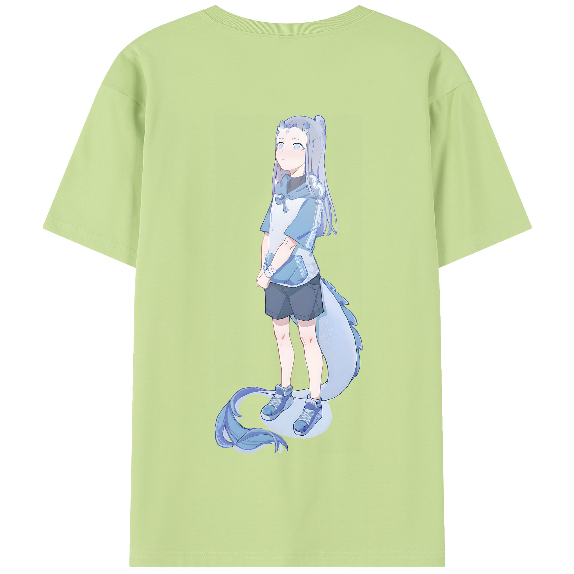（画像用） Ne Zha 2 ナタ 魔童の大暴れ 綿100％半袖Tシャツ（背面プリント）